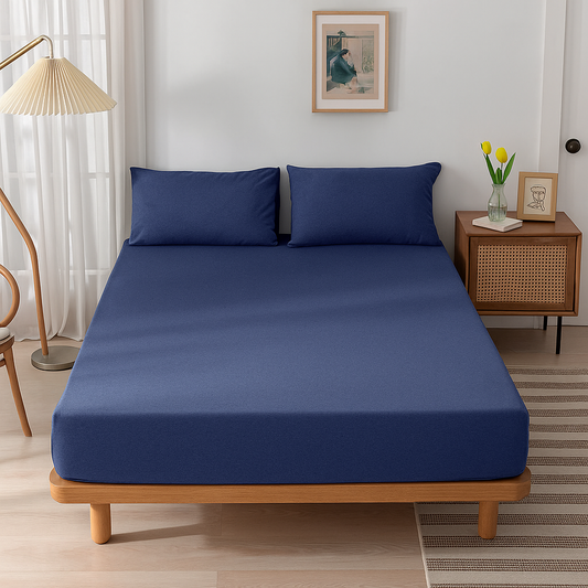 Jersey Cotton Rich Fitted Bed Sheet Set