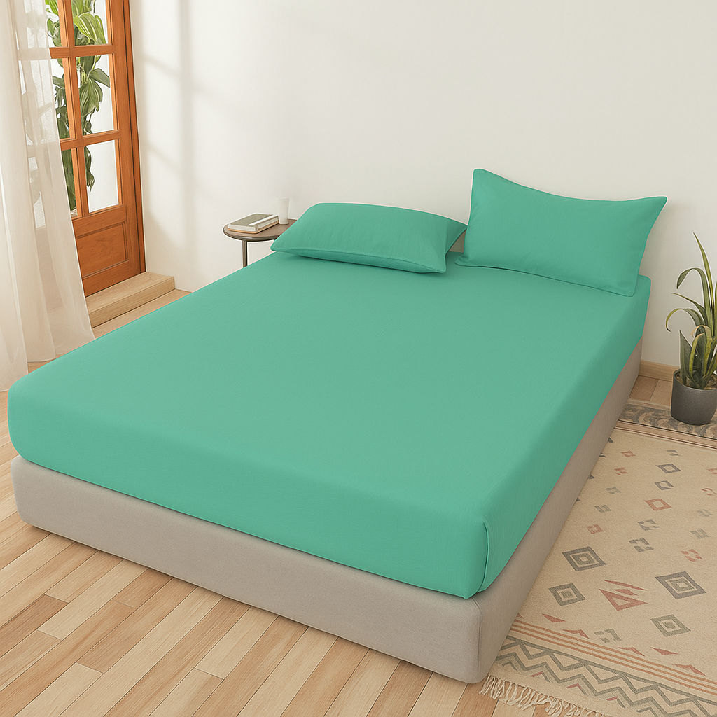 100% Bamboo Cotton Jersey Fitted Sheet