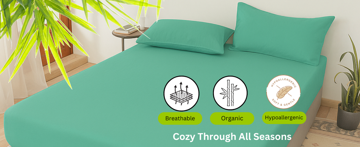 100% Bamboo Cotton Jersey Fitted Sheet