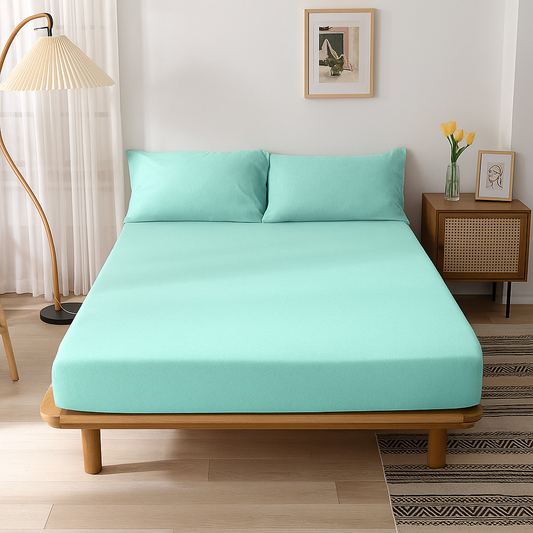 100% Cotton Jersey Knitted Fitted Sheet