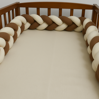 India First 100% Cotton Jersey Braided Crib Bumper