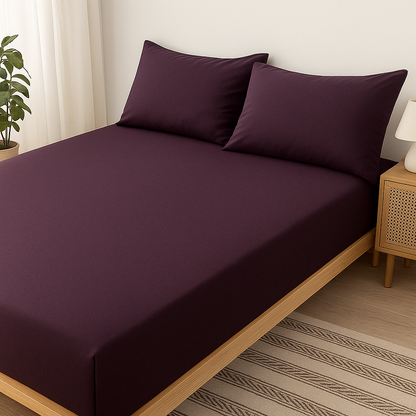 Jersey Cotton Rich Fitted Bed Sheet Set